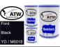 Preview: Ford, Black, YD / M6018: 500ml Lackdose + 500ml Klarlack + 250ml Härter - Set, von ATW Autoteile West.